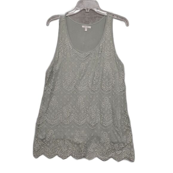 Maurices Tops - Maurice Womens Sz L Tank Top Cami Light Sage Green Lace Lined Coquette Fairy Y2K